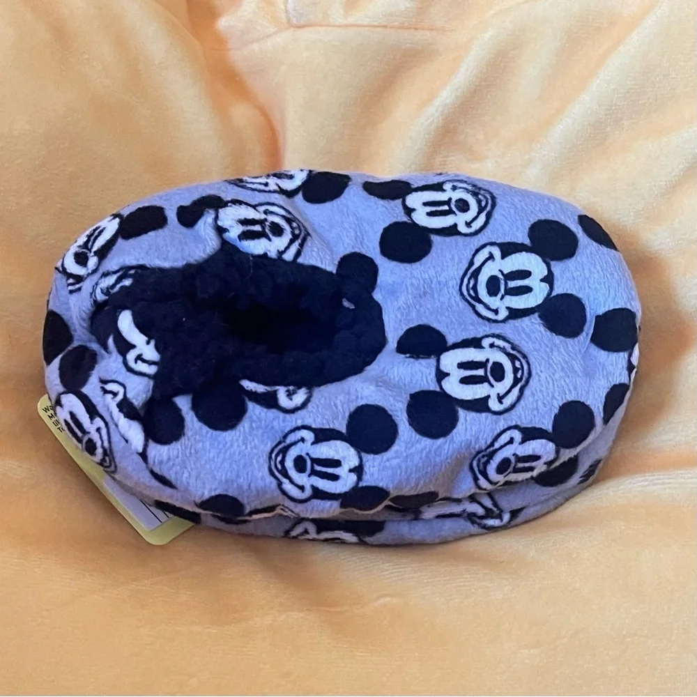 Disney 90 Yr. ( 2T-3T) Toddler Fuzzy Mickey Mouse Slippers